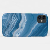 Modern Stone Dusty Blue Marble Case-Mate iPhone Case (Achterkant (horizontaal))