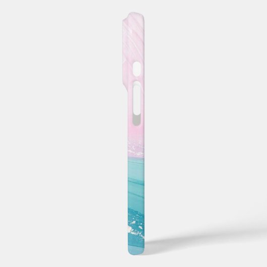 Modern Stone Dusty Blue Marble Case-Mate iPhone Case (Achterkant / Links)