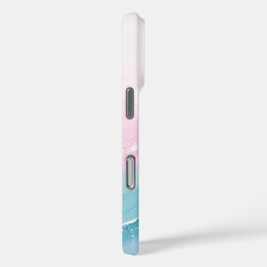 Modern Stone Dusty Blue Marble Case-Mate iPhone Case (Achterkant / Rechts)