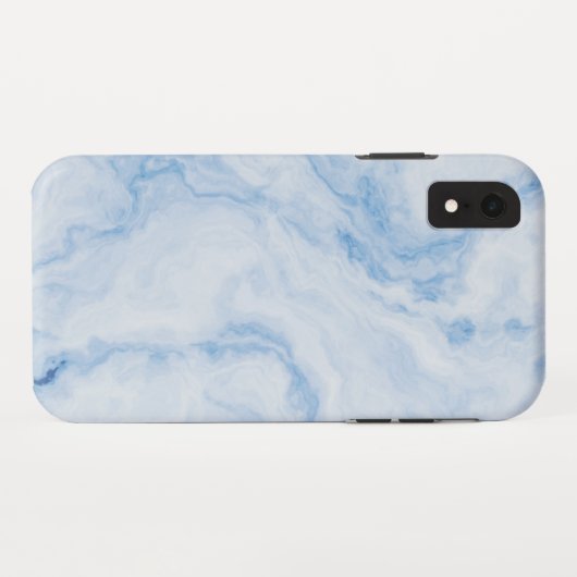 Modern Stone Dusty Blue Marble Case-Mate iPhone Case (Achterkant (horizontaal))