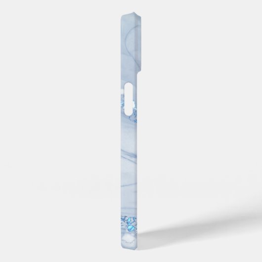 Modern Stone Dusty Blue Marble Case-Mate iPhone Case (Achterkant / Rechts)
