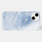 Modern Stone Dusty Blue Marble Case-Mate iPhone Case (Achterkant (horizontaal))
