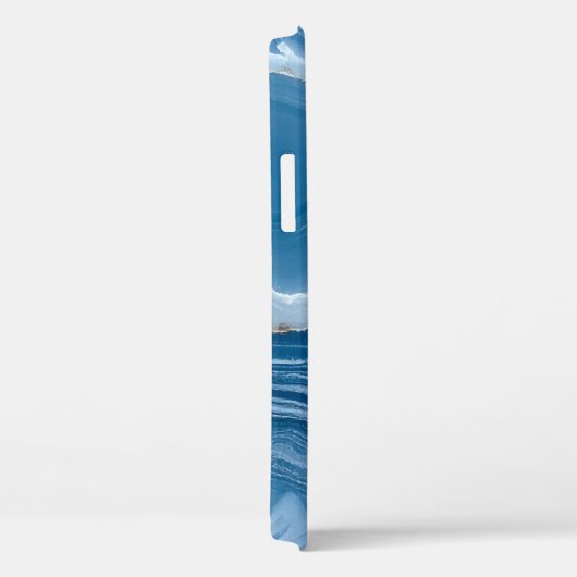 Modern Stone Dusty Blue Marble Case-Mate iPhone Case (Achterkant / Rechts)