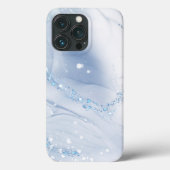 Modern Stone Dusty Blue Marble Case-Mate iPhone Case (Achterkant)