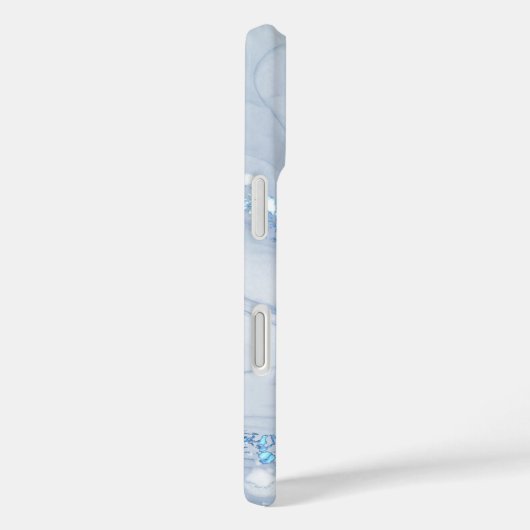 Modern Stone Dusty Blue Marble Case-Mate iPhone Case (Achterkant / Rechts)