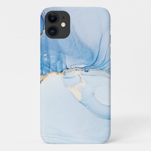 Modern Stone Dusty Blue Marble Case-Mate iPhone Case (Achterkant)