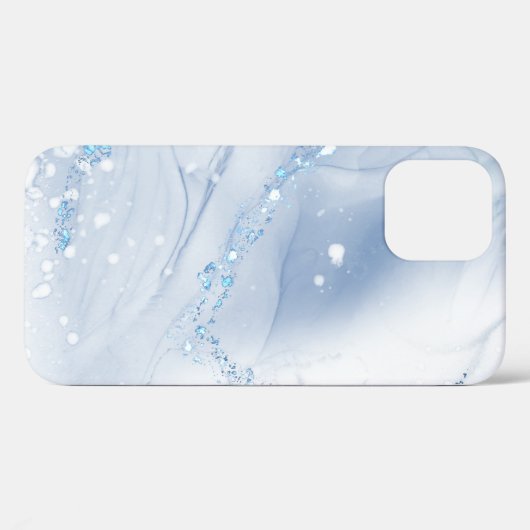 Modern Stone Dusty Blue Marble Case-Mate iPhone Case (Achterkant (horizontaal))