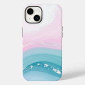 Modern Stone Dusty Blue Marble Case-Mate iPhone Case (Achterkant)