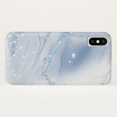Modern Stone Dusty Blue Marble Case-Mate iPhone Case (Achterkant (horizontaal))