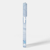 Modern Stone Dusty Blue Marble Case-Mate iPhone Case (Achterkant / Rechts)