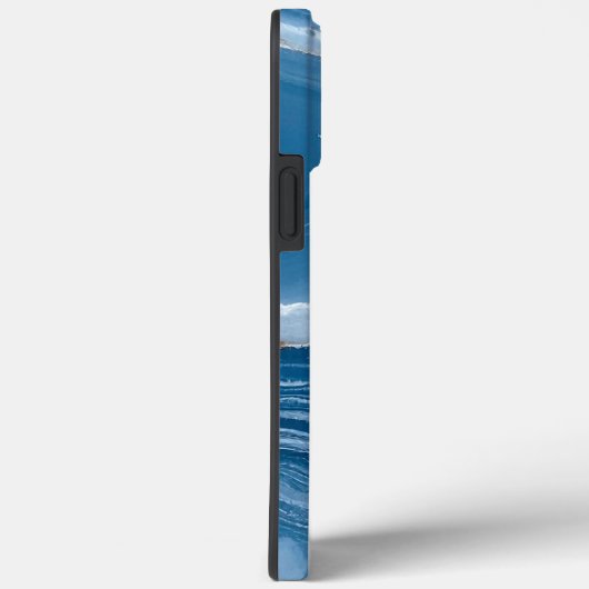 Modern Stone Dusty Blue Marble Case-Mate iPhone Case (Achterkant / Rechts)