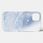 Modern Stone Dusty Blue Marble Case-Mate iPhone Case (Achterkant (horizontaal))