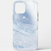 Modern Stone Dusty Blue Marble Case-Mate iPhone Case (Achterkant)
