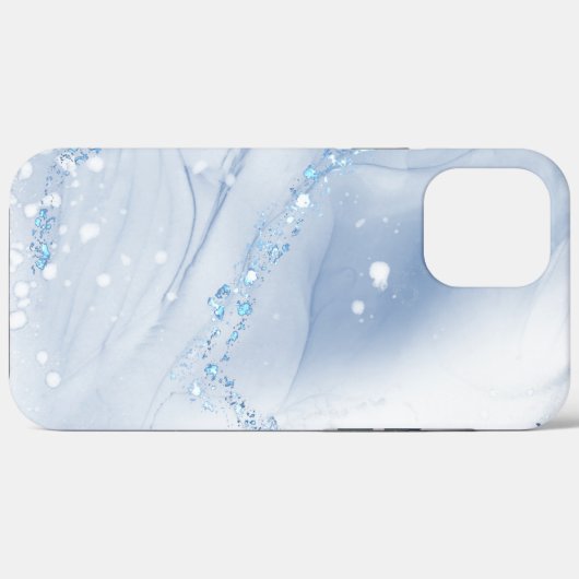 Modern Stone Dusty Blue Marble Case-Mate iPhone Case (Achterkant (horizontaal))