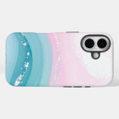 Modern Stone Dusty Blue Marble Case-Mate iPhone Case (Achterkant (horizontaal))