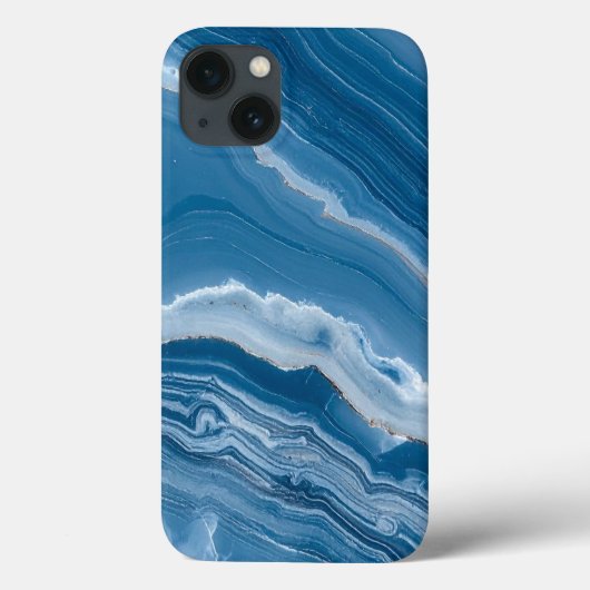 Modern Stone Dusty Blue Marble Case-Mate iPhone Case (Achterkant)