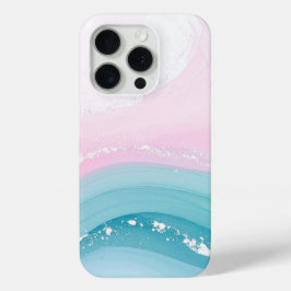 Modern Stone Dusty Blue Marble iPhone 15 Pro Case