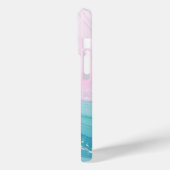 Modern Stone Dusty Blue Marble Case-Mate iPhone Case (Achterkant / Links)