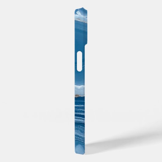 Modern Stone Dusty Blue Marble Case-Mate iPhone Case (Achterkant / Rechts)