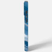 Modern Stone Dusty Blue Marble Case-Mate iPhone Case (Achterkant / Links)