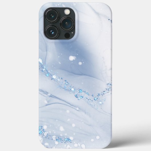 Modern Stone Dusty Blue Marble Case-Mate iPhone Case (Achterkant)