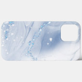 Modern Stone Dusty Blue Marble Case-Mate iPhone Case (Achterkant (horizontaal))