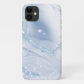 Modern Stone Dusty Blue Marble Case-Mate iPhone Case (Achterkant)