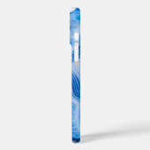 Modern Stone Dusty Blue Marble Case-Mate iPhone Case (Achterkant / Links)