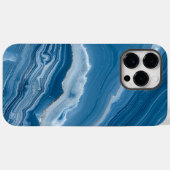 Modern Stone Dusty Blue Marble Case-Mate iPhone Case (Achterkant (horizontaal))