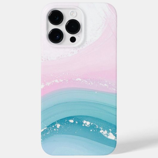 Modern Stone Dusty Blue Marble Case-Mate iPhone Case (Achterkant)