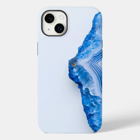 Modern Stone Dusty Blue Marble Case-Mate iPhone Case (Achterkant)