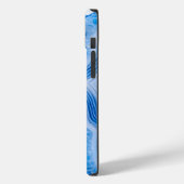 Modern Stone Dusty Blue Marble Case-Mate iPhone Case (Achterkant / Links)
