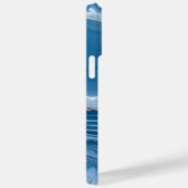 Modern Stone Dusty Blue Marble Case-Mate iPhone Case (Achterkant / Rechts)