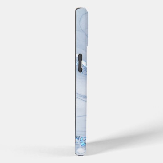 Modern Stone Dusty Blue Marble Case-Mate iPhone Case (Achterkant / Rechts)