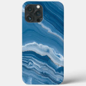 Modern Stone Dusty Blue Marble Case-Mate iPhone Case (Achterkant)