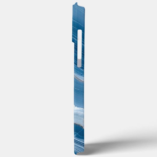 Modern Stone Dusty Blue Marble Case-Mate iPhone Case (Achterkant / Links)