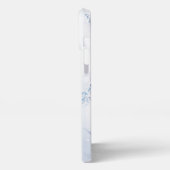 Modern Stone Dusty Blue Marble iPhone Hoesje (Linkerkant)