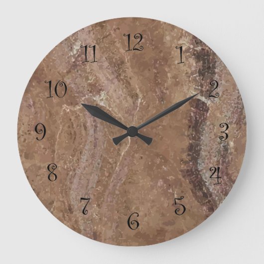 Modern Stone Pattern Faux Marble Wall Clcoks Grote Klok (Voorkant)
