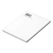 Modern Stout Minimalistisch Professioneel Naam Tit Notitieblok (Gedraaid)