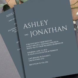 Modern Stout & Minimalistisch Trouwen All-in-Een Kaart
