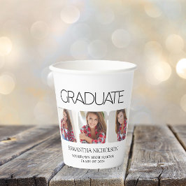 Modern strak 3-foto Afstuderen Papieren Bekers