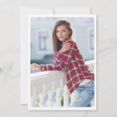 Modern strak 5-foto afstudeerfeest kaart (Achterkant)