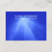 Modern Strak Elegant Ontwerp Blauw Licht Luxe Visitekaartje (Voorkant)