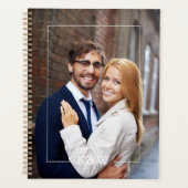 Modern strak Lijst monogram Planner (Voorkant)