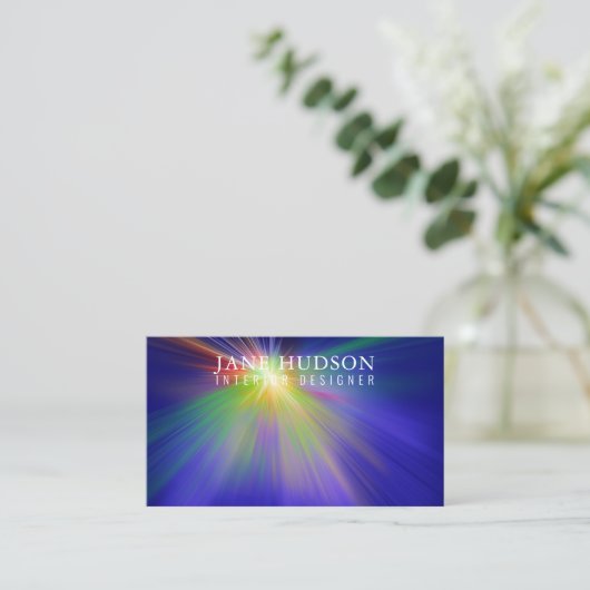 Modern Strake Elegante Vormgeving Kleurrijk Licht Visitekaartje (Staand voorkant)