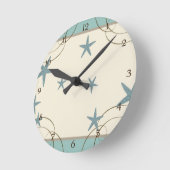 Modern strand House Decor Starfish Sand Dollar Ronde Klok (Hoek)