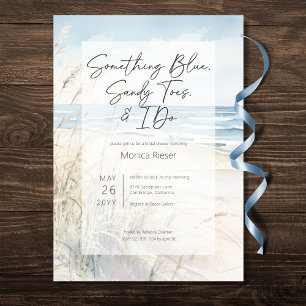 Modern strand iets blauw Vrijgezellenfeest Kaart