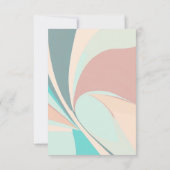 Modern strand met hartkloppingen RSVP kaartje (Achterkant)