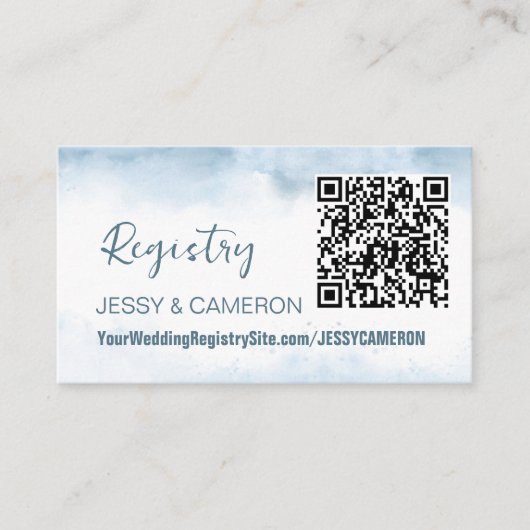 Modern strand nautische QR-code bruiloft register Informatiekaartje (Voorkant)