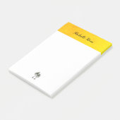 Modern strand Tropische Palmbomen Elegant Script Post-it® Notes (Schuin)